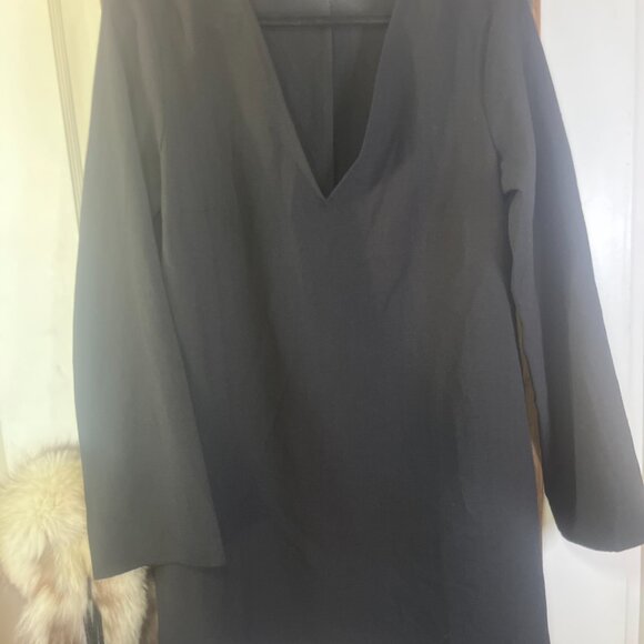 H&M Black Long Sleeve Mod Mini Dress - Size Medium - Picture 3 of 4